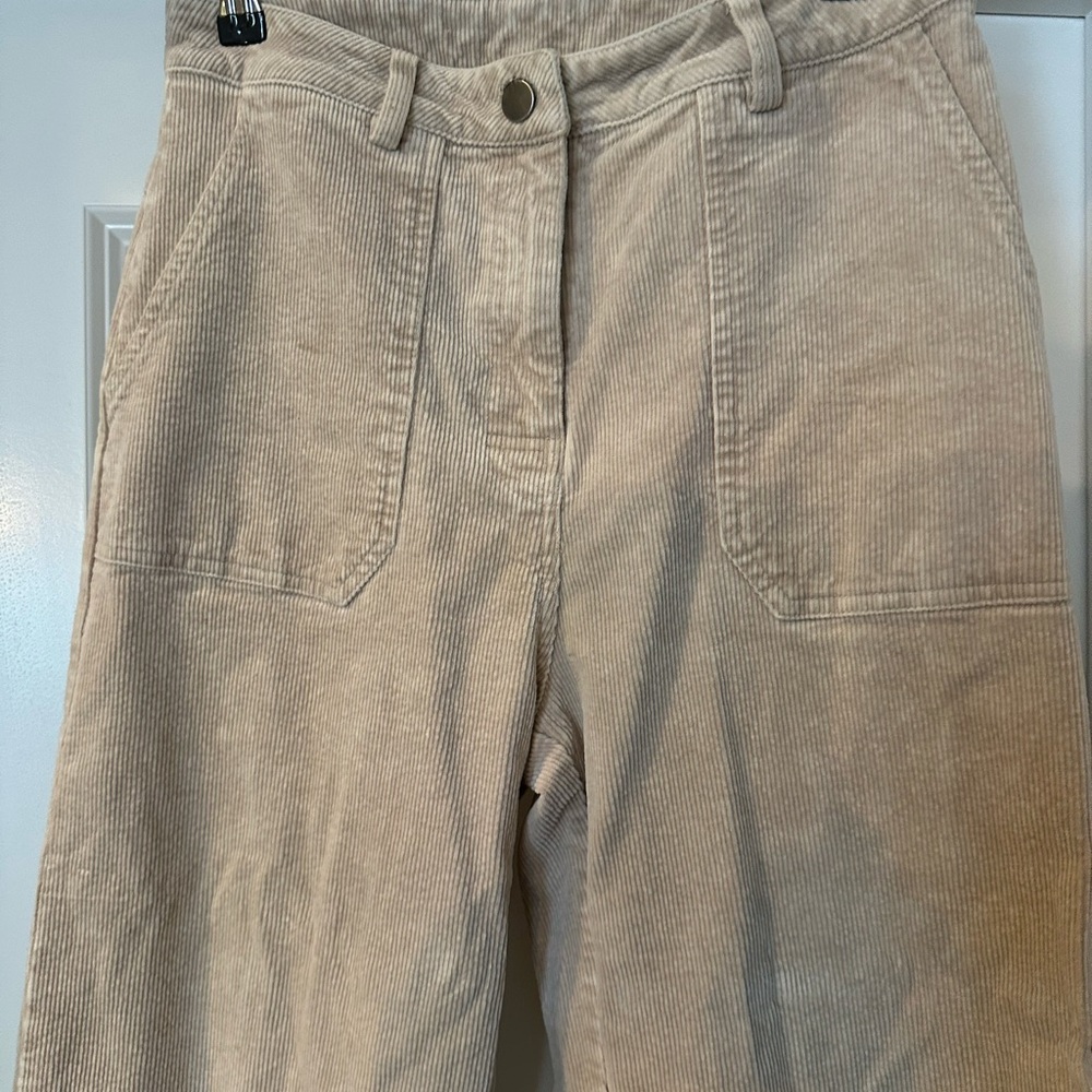 Mystree winter white cropped flare Corduroy Pants